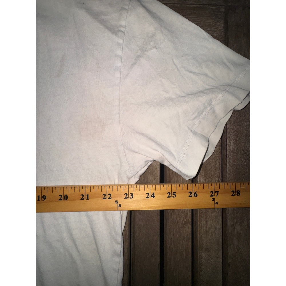 AllSaints Underground Oversized T-Shirt Mens Medium Ecru Tokyo London Logo - Picture 4 of 10